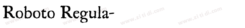 Roboto Regula字体转换